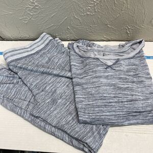 FELINA Lounge Pajamas Set Long Sleeve Shirt Jogger Sleepwear Womens Size Large‎